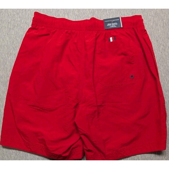 New Tommy Hilfiger Men's Swim Trunks Shorts Red Swimming Small - Picture 7 of 8